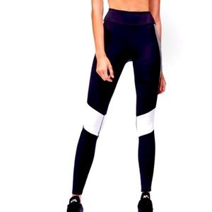 Black & White ColorBlock Spandex Leggings